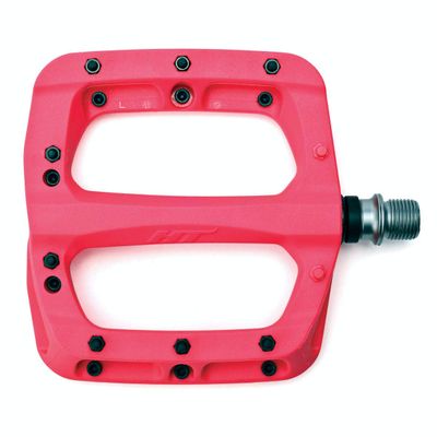 HT PA03A Flat Reinforced Nylon Pedals Unisex Adult, Neon Pink