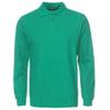 NeedBo Men's Long Sleeve Casual Solid Golf Polo Shirt (Small, Irish Green) view 1