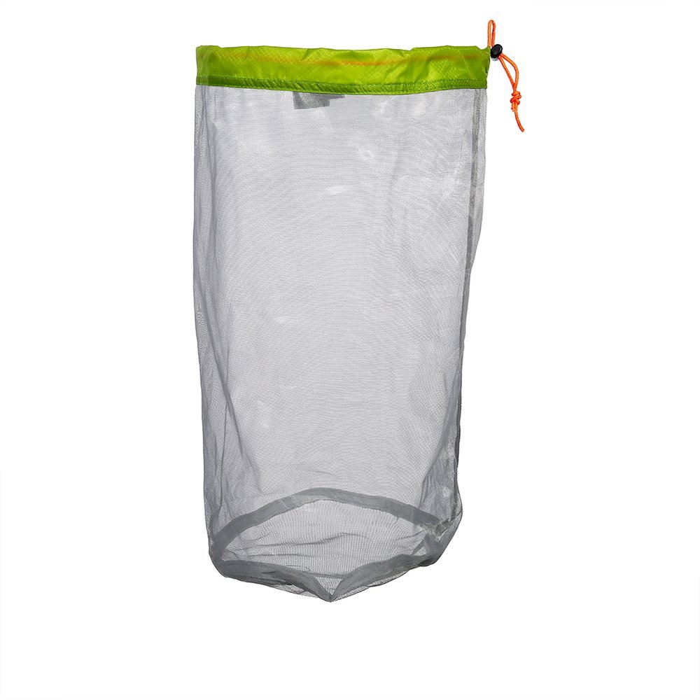 VGEBY Nylon Mesh Stuff Storage Sack Drawstring Mesh Bag Drawstring Sleeping Bag Storage Sack for Camping Hiking Backpacking (L-Green)