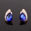 Grace Jun Fashion Rhinestone Crystal Water Drop Clip on Earrings No Pierced for Women Bijouterie view 2