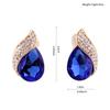 Grace Jun Fashion Rhinestone Crystal Water Drop Clip on Earrings No Pierced for Women Bijouterie view 3