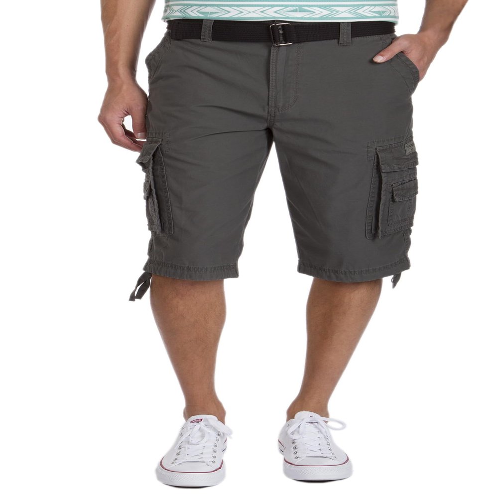 Unionbay Men's Cordova Belted Messenger Cargo Short - Reg and Big and Tall Sizes, flint, 46