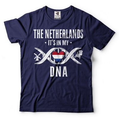Silk Road Tees The Netherlands T-Shirt Netherlands Patriotic Heritage Tee Shirt Small Navy