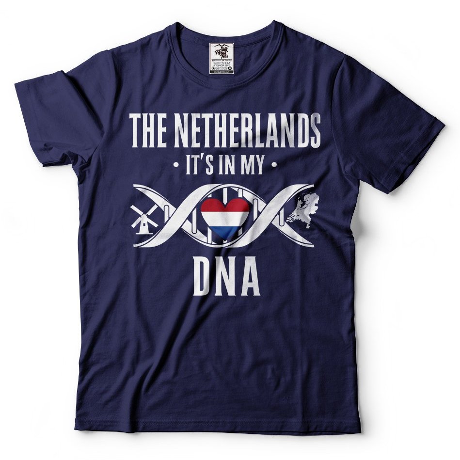 Silk Road Tees The Netherlands T-Shirt Netherlands Patriotic Heritage Tee Shirt Small Navy