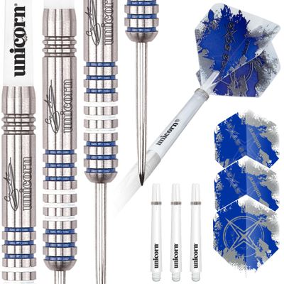 Unicorn Darts Men's Silver Star 80% Tungsten, Gary Anderson Darts, Silver, 23 g