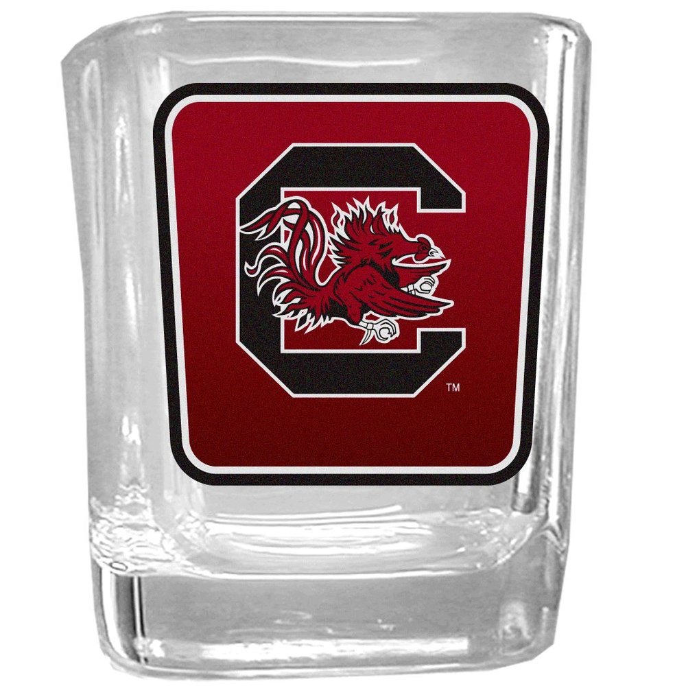 NCAA Siskiyou Sports Fan Shop South Carolina Fighting Gamecocks Square Glass Shot Glass Single Team Color
