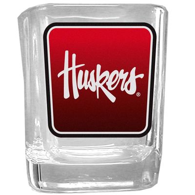 NCAA Siskiyou Sports Fan Shop Nebraska Cornhuskers Square Glass Shot Glass Set 2 pack Team Color
