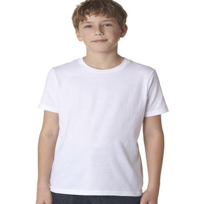 Next Level Boys Cotton Crew - White - L - (Style # 3310 - Original Label)