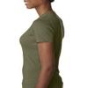 Next Level Ladies CVC T-Shirt - MILITARY GREEN - XS - (Style # 6610 - Original Label) view 3