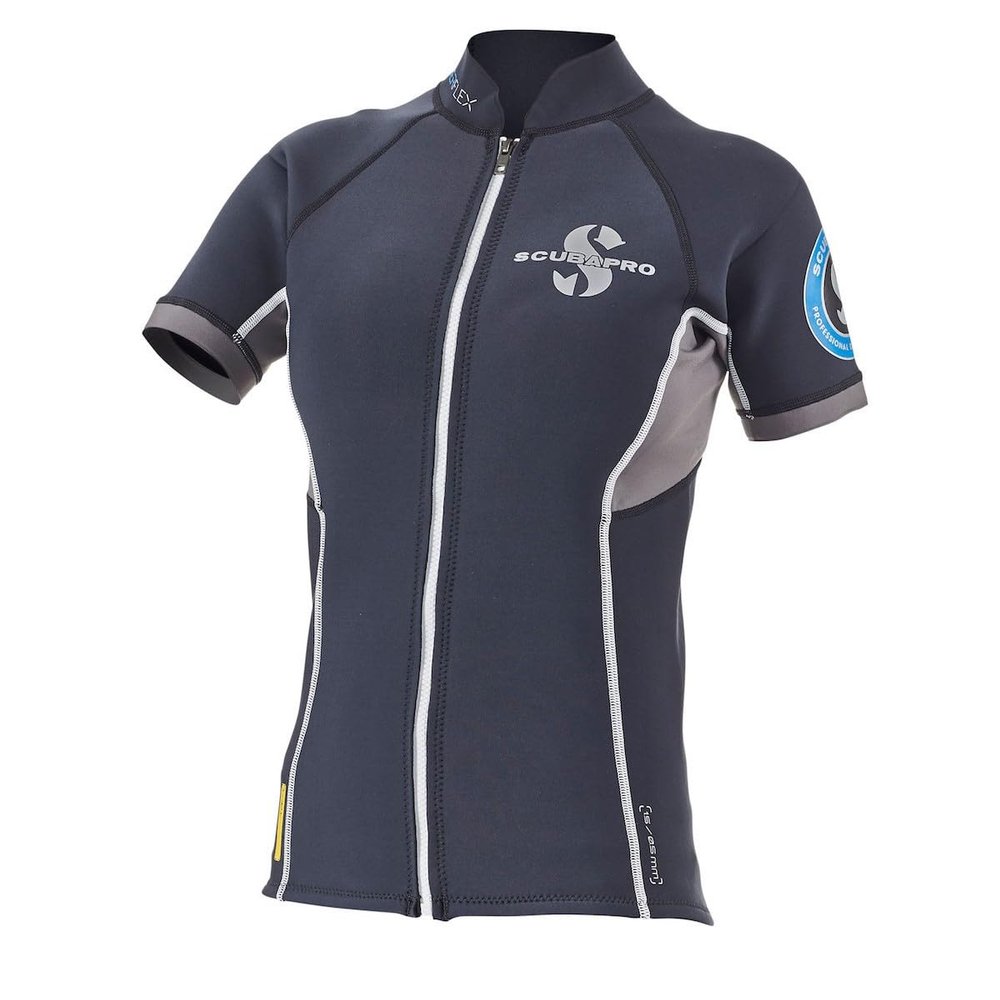 SCUBAPRO Women's UPF80 T-Flex Long-Sleeve Rash Guard, Onyx, Small