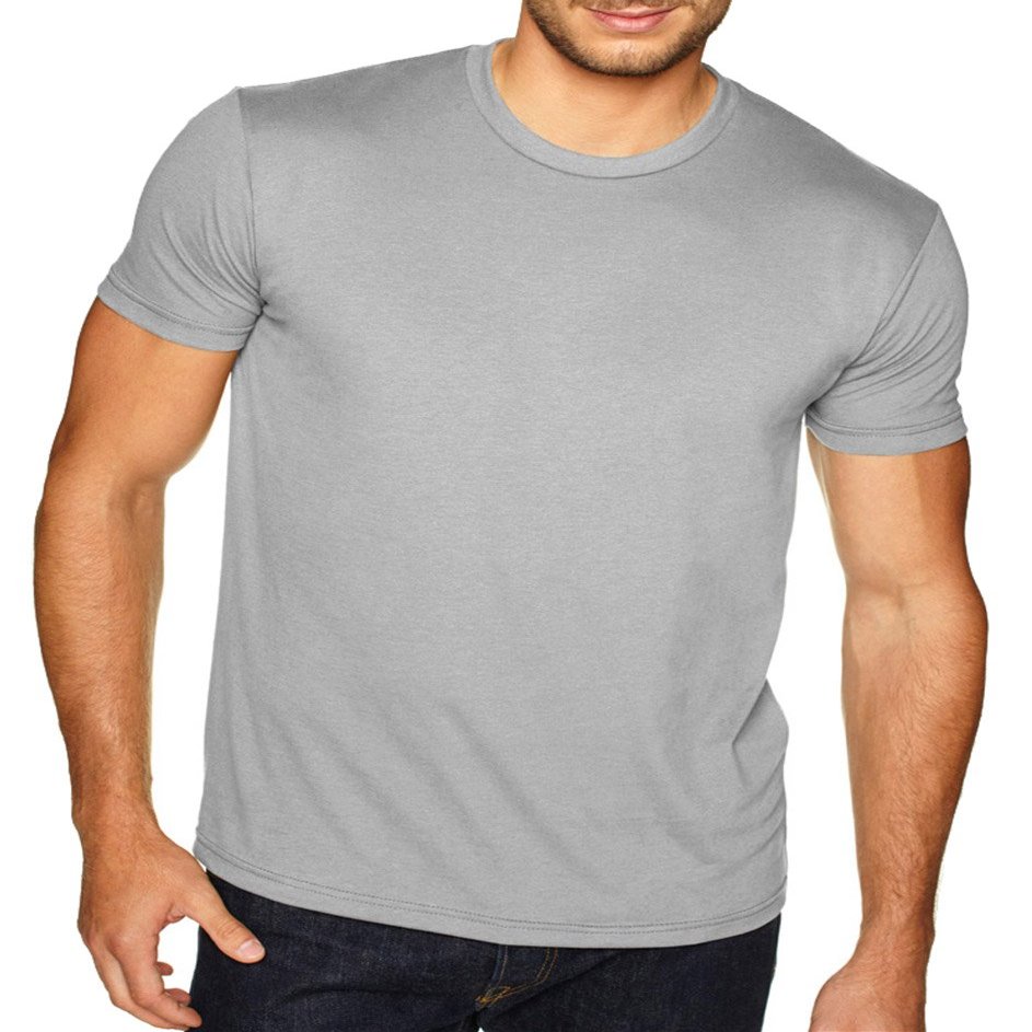 Next Level Mens Sueded Crew - LIGHT GRAY - M - (Style # 6410 - Original Label)