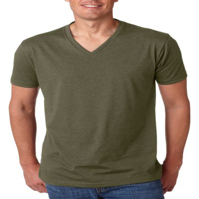 Next Level Mens CVC V - MILITARY GREEN - L - (Style # 6240 - Original Label)