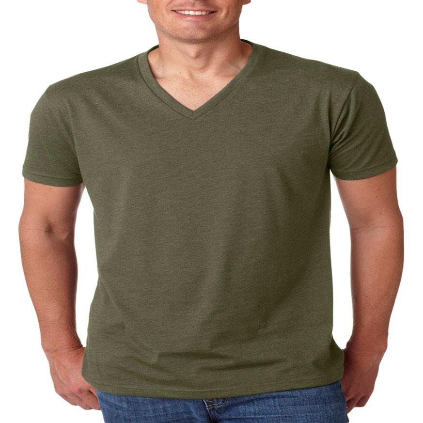 Next Level Mens CVC V - MILITARY GREEN - L - (Style # 6240 - Original Label)