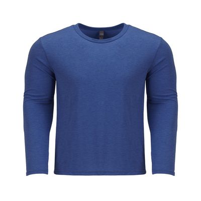 Next Level Mens Triblend Long-Sleeve Crew - VINTAGE ROYAL - M - (Style # 6071 - Original Label)