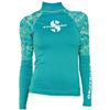 SCUBAPRO UPF 50 Rash Guard Long-Sleeve Womens Diving Shirt, for Scuba Diving and Water Sports, Pull-On Polyester Exposure Protection Layer, Small, Caribbean view 1