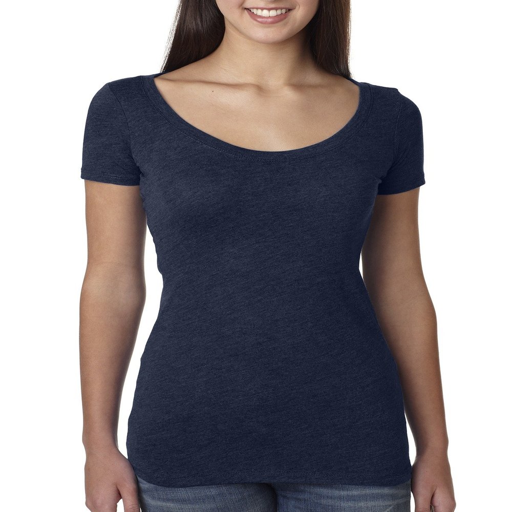 Next Level Ladies Triblend Scoop - VINTAGE NAVY - 2XL - (Style # 6730 - Original Label)