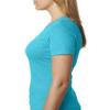 Next Level Ladies CVC T-Shirt - BONDI BLUE - L - (Style # 6610 - Original Label) view 3