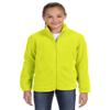 Harriton Youth 8 Oz Full-Zip Fleece - Safety Yellow - XL - (Style # M990Y - Original Label) view 1