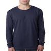 Next Level Mens Cotton Long-Sleeve Crew - MIDNIGHT NAVY - XL - (Style # N3601 - Original Label) view 1