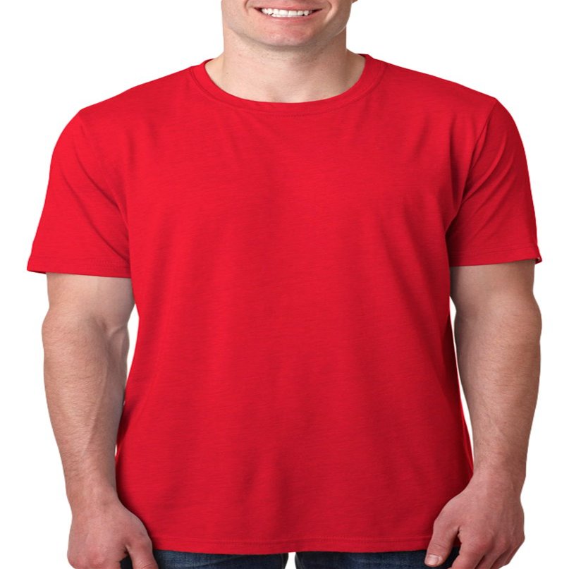 Next Level Mens Poly/Cotton Crew - RED - 2XL - (Style # 6200 - Original Label)