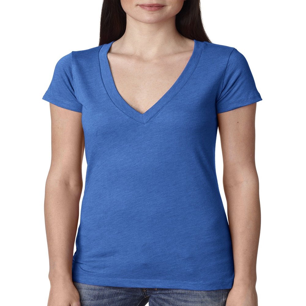 Next Level Ladies Triblend Deep V - VINTAGE ROYAL - 2XL - (Style # 6740 - Original Label)