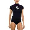 SCUBAPRO Onyx Rash Guard Womens, Cap Sleeve (UPF50) Black/Purple Size XS X-Small view 1