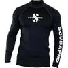 SCUBAPRO UPF 50 Rash Guard Long-Sleeve Mens Diving Shirt, for Scuba Diving and Water Sports, Pull-On Polyester Exposure Protection Layer, Large, Black view 1