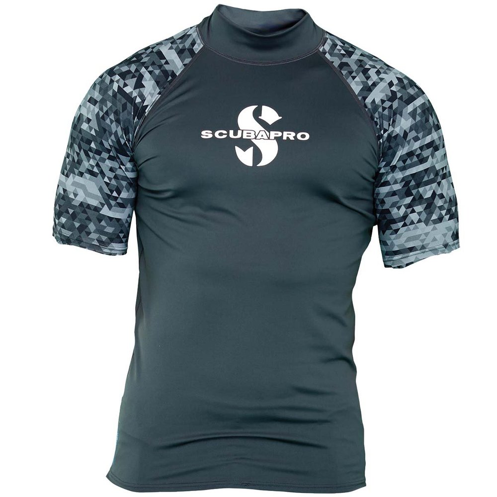 SCUBAPRO Men's UPF50 Short-Sleeve Rash Guard, M, Graphite