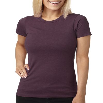 Next Level Ladies CVC T-Shirt - PLUM - M - (Style # 6610 - Original Label)