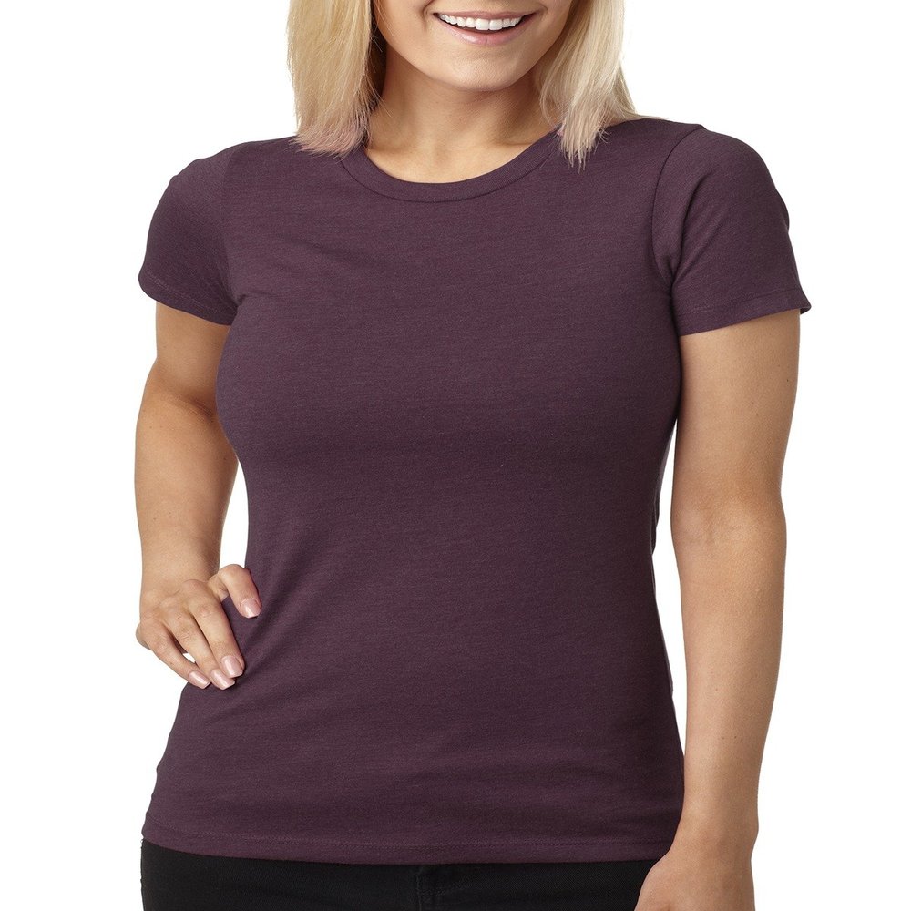 Next Level Ladies CVC T-Shirt - PLUM - M - (Style # 6610 - Original Label)