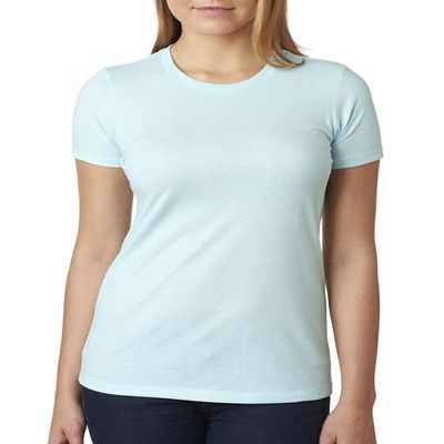 Next Level Ladies CVC T-Shirt - ICE BLUE - S - (Style # 6610 - Original Label)