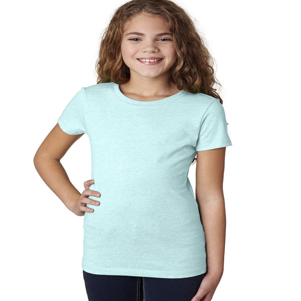 Next Level Youth Princess CVC T-Shirt - Ice Blue - XS - (Style # 3712 - Original Label)