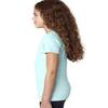 Next Level Youth Princess CVC T-Shirt - Ice Blue - XS - (Style # 3712 - Original Label) view 3
