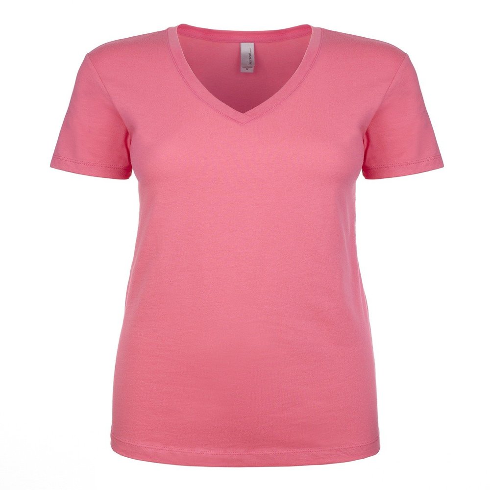 Next Level Ladies Ideal V - HOT Pink - M - (Style # N1540 - Original Label)