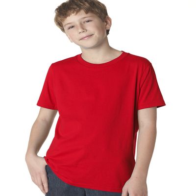 Next Level Boys Cotton Crew - Red - S - (Style # 3310 - Original Label)