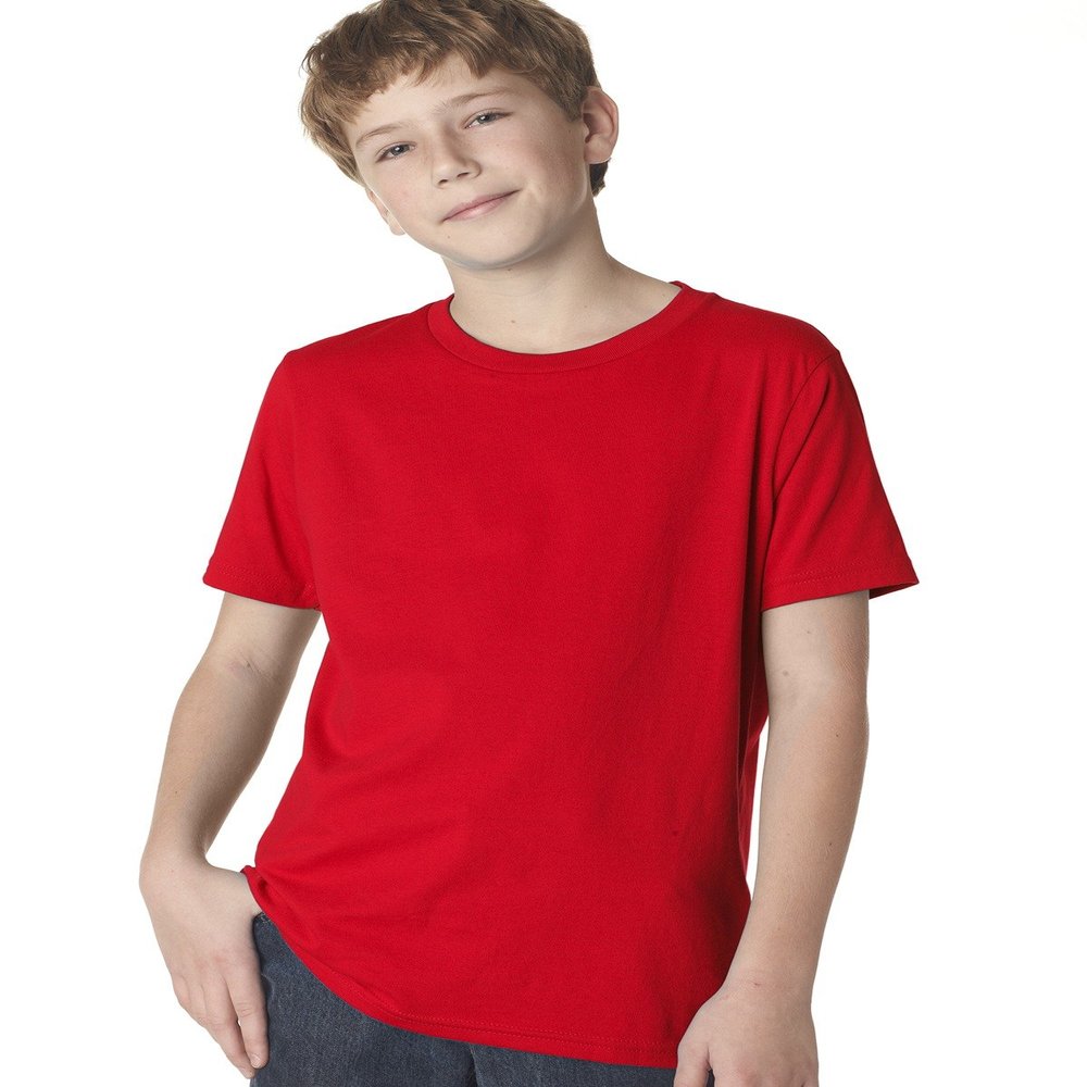 Next Level Boys Cotton Crew - Red - S - (Style # 3310 - Original Label)