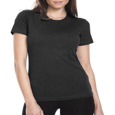 Next Level Ladies CVC T-Shirt - BLACK - M - (Style # 6610 - Original Label)