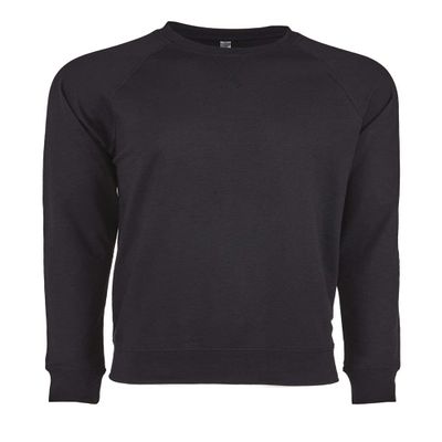 Next Level Adult French Terry Raglan Crew - Black - 2XL - (Style # N9000 - Original Label)