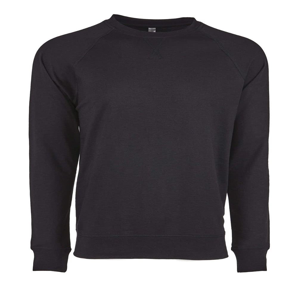 Next Level Adult French Terry Raglan Crew - Black - 2XL - (Style # N9000 - Original Label)