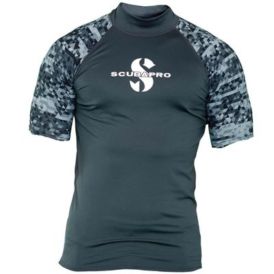 SCUBAPRO Men's UPF50 Short-Sleeve Rash Guard, S, Graphite
