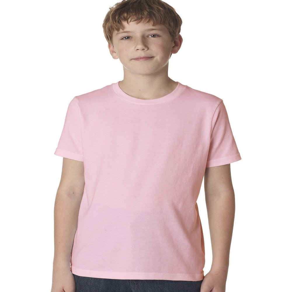 Next Level Boys Cotton Crew - Light Pink - S - (Style # 3310 - Original Label)