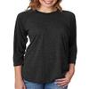 Next Level Unisex Triblend 3/4-Sleeve Raglan - VIN BLK/ VIN BLK - M - (Style # 6051 - Original Label) view 2