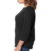 Next Level Unisex Triblend 3/4-Sleeve Raglan - VIN BLK/ VIN BLK - M - (Style # 6051 - Original Label) view 4