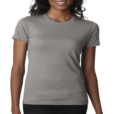 Next Level Ladies CVC T-Shirt - STONE GRAY - XS - (Style # 6610 - Original Label)