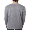 Next Level Mens Cotton Long-Sleeve Crew - HEATHER GRAY - M - (Style # N3601 - Original Label) view 2