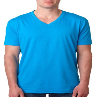 Next Level Mens CVC V - TURQUOISE - S - (Style # 6240 - Original Label)