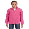 Harriton Youth 8 Oz Full-Zip Fleece - Charity Pink - M - (Style # M990Y - Original Label) view 1