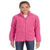 Harriton Youth 8 Oz Full-Zip Fleece - Charity Pink - M - (Style # M990Y - Original Label) view 2