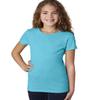 Next Level Youth Princess CVC T-Shirt - Bondi Blue - L - (Style # 3712 - Original Label) view 1