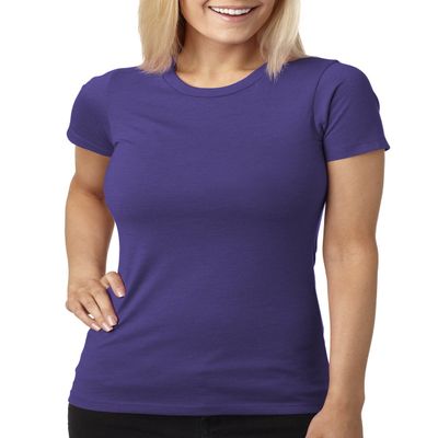 Next Level Ladies CVC T-Shirt - Purple Rush - L - (Style # 6610 - Original Label)